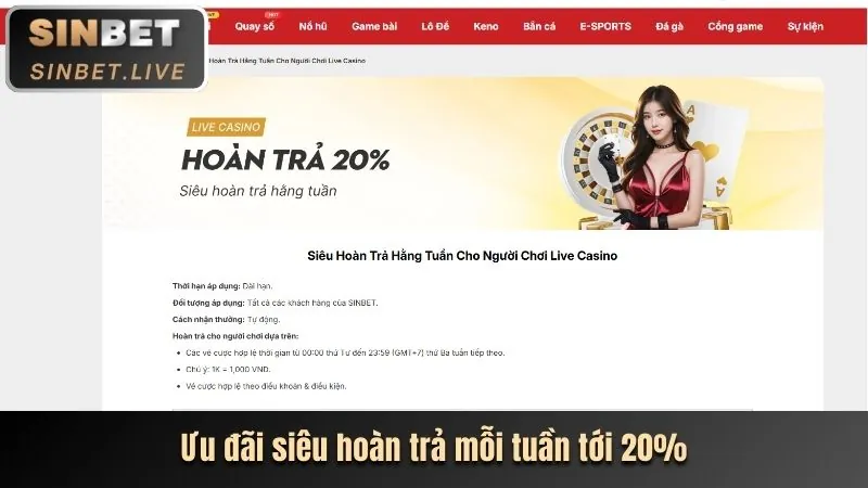 Hoàn trả hàng tuần